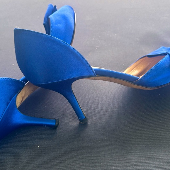 Kate Spade Satin d’Orsay Pump Kitten Heel Peep Toe Bow - Picture 5 of 6